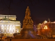 Ночной Невский проспект. Памятник Екатерине Великой