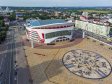 Саранск - столица Республики Мордовия с высоты.. Саранск Арена и площадь Тысячелетия