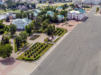 Саранск - столица Республики Мордовия с высоты.. Ленинский сквер и Советская площадь