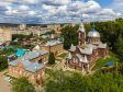 Votkinsk-city from a height. Спасо-Преображенский храм в Воткинске