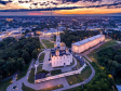 Старинный Владимир с высоты . Свято-Успенский кафедральный собор на закате