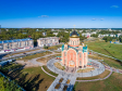 Березники с высоты. Николо-Димитриевская церковь в Комсомольском парке.