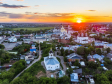 Арзамас. Исторический центр Арзамаса - небольшого города Нижегородской области, на закате.