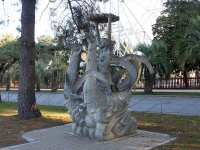 Sochi, sculpture Повелительница морейProsveshcheniya st, sculpture Повелительница морей