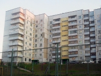 Bratsk, Krupskoy st, house 35. Apartment house with a store on the ground-floor