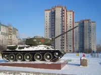 Novosibirsk, monument Танк Т-34Trolleynaya st, monument Танк Т-34