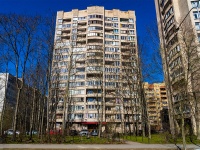 Выборгский район, улица Кустодиева, дом 22. многоквартирный дом