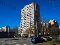 Выборгский район, улица Кустодиева, дом 24. многоквартирный дом