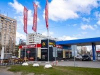 Калининский район, автозаправочная станция "Газпромнефть", улица Демьяна Бедного, дом 15