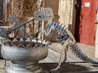 улица Турбинная. скульптура "Скелет тираннозавра"