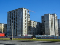 Nevsky district, Dybenko st, house 5 к.3. building under construction