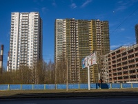 Nevsky district, Dybenko st, house 7 к.9. building under construction