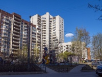 Nevsky district, Voroshilov st, house 1. Apartment house