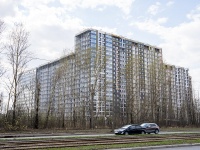 Nevsky district, Oktyabrskaya embankment, house 35 к.1. building under construction