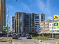 Nevsky district, Oktyabrskaya embankment, house 40 к.2. Apartment house